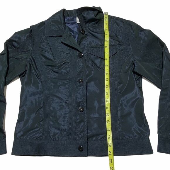 CHICO'S Black Button Down Collared Utility Jacket - Picture 6 of 10